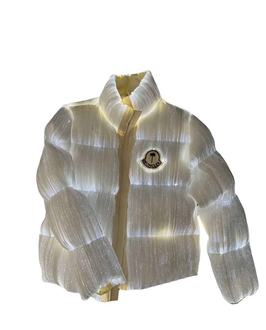 Moncler Maya 70 by Palm Angels Jacket Bright White